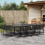 Berkfield 13 Piece Garden Dining Set Black Poly Rattan 1