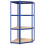 Berkfield 4-Layer Corner Shelf Blue Steel&Engineered Wood 2