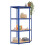 Berkfield 4-Layer Corner Shelf Blue Steel&Engineered Wood 3