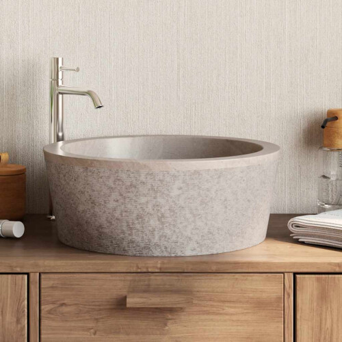 Berkfield Sink Grey ò40x15 cm Marble 2
