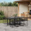 Berkfield 7 Piece Garden Dining Set Black Poly Rattan 1