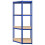 Berkfield 4-Layer Corner Shelf Blue Steel&Engineered Wood 5