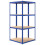 Berkfield 4-Layer Corner Shelf Blue Steel&Engineered Wood 6