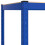Berkfield 4-Layer Corner Shelf Blue Steel&Engineered Wood 8
