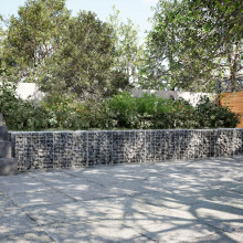 Berkfield Gabion Basket with Cover 1000x50x50 cm Galvanised Iron