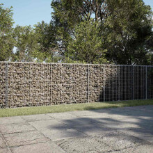 Berkfield Gabion Basket with Cover 800x50x100 cm Galvanised Iron