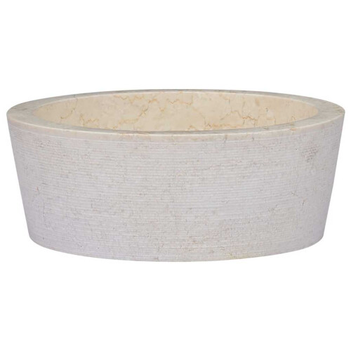 Berkfield Sink Cream ò40x15 cm Marble 1