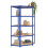 Berkfield 5-Layer Corner Shelf Blue Steel&Engineered Wood 3