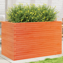 Berkfield Garden Planter Wax Brown 110x60x68.5 cm Solid Wood Pine
