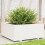 Berkfield Garden Planter White 110x110x49.5 cm Solid Wood Pine 1