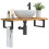 Berkfield Basin Shelf Wall Mounted Steel and Solid Wood Oak 1