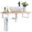 Berkfield Basin Shelf Wall Mounted Steel and Solid Wood Oak 1