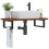 Berkfield Basin Shelf Wall Mounted Steel and Solid Wood Oak 1