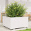 Berkfield Garden Planter White 90x90x49.5 cm Solid Wood Pine 1