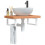 Berkfield Basin Shelf Wall Mounted Steel and Solid Wood Beech 1