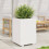 Berkfield Garden Planter White 50x50x72.5 cm Solid Wood Pine 1