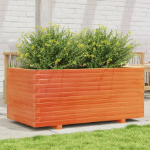 Berkfield Garden Planter Wax Brown 110x60x49.5 cm Solid Wood Pine