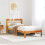 Berkfield Bed Frame without Mattress Wax Brown 100x200 cm Solid Wood Pine 1
