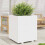 Berkfield Garden Planter White 60x60x72.5 cm Solid Wood Pine 1