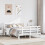 Berkfield Bed Frame with Headboard without Mattress White 140x200 cm 1