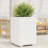 Berkfield Garden Planter White 50x50x72 cm Solid Wood Pine 1