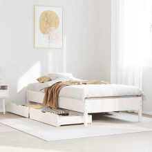 Berkfield Bed Frame without Mattress White 90x190 cm Single Solid Wood Pine
