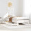 Berkfield Bed Frame without Mattress White 90x190 cm Single Solid Wood Pine 1