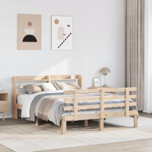 Berkfield Bed Frame with Headboard without Mattress 150x200 cm King Size