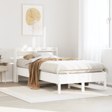 Berkfield Bed Frame without Mattress White 120x190 cm Small Double Solid Wood Pine