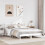 Berkfield Bed Frame without Mattress White 150x200 cm King Size Solid Wood Pine 1