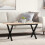 Berkfield Coffee Table X-Frame 90x40x45 cm Solid Wood Pine and Steel 1