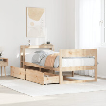 Berkfield Bed Frame without Mattress 90x190 cm Single Solid Wood Pine