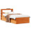 Berkfield Bed Frame with Headboard Wax Brown 75x190 cm Small Single Solid Wood Pine 1