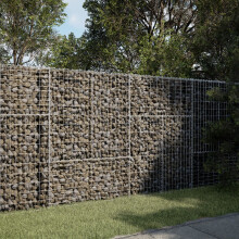Berkfield Gabion Basket with Cover 200x50x150 cm Galvanised Iron