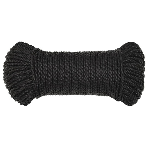 Berkfield Work Rope Black 3 mm 50 m Polypropylene 2
