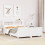 Berkfield Bed Frame without Mattress White 150x200 cm King Size Solid Wood Pine 1