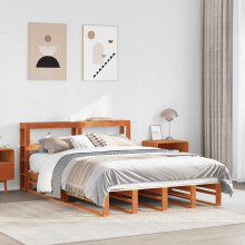 Berkfield Bed Frame without Mattress Wax Brown 120x190 cm Small Double Solid Wood Pine