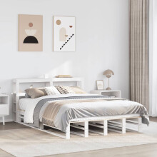 Berkfield Bed Frame without Mattress White 120x190 cm Small Double Solid Wood Pine