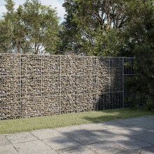 Berkfield Gabion Basket with Cover 300x100x150 cm Galvanised Iron