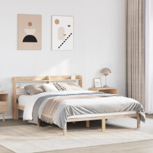 Berkfield Bed Frame without Mattress 150x200 cm King Size Solid Wood Pine