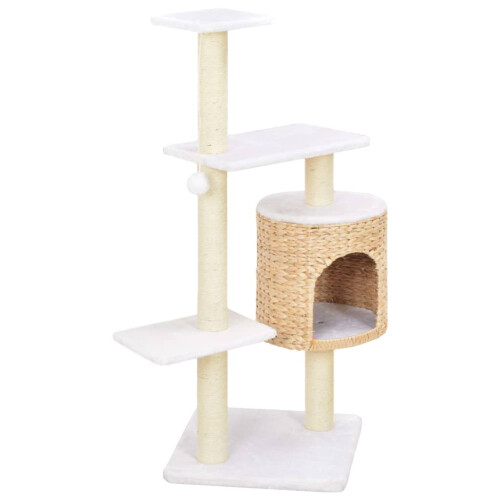 Berkfield Cat Tree with Sisal Scratching Post Seagrass 1