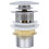 Berkfield Push Drain without Overflow Function Silver 6.4x6.4x9.1 cm 3