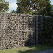 Berkfield Gabion Basket with Cover 200x100x200 cm Galvanised Iron