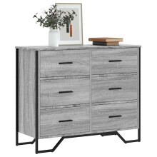 Berkfield Chest of Drawers Grey Sonoma 91x35.5x74.5 cm Engineered wood