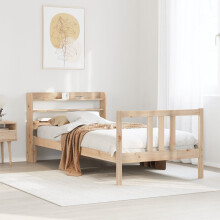 Berkfield Bed Frame with Headboard without Mattress 90x190 cm Single