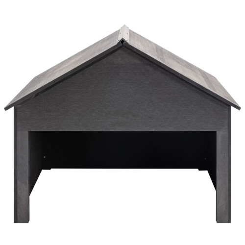 Berkfield Lawn Mower Garage Grey 80x80x70 cm WPC 1
