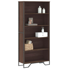 Berkfield Book Cabinet Brown Oak 80x31x169 cm Engineered wood