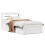 Berkfield Bed Frame with Headboard White 75x190 cm Small Single Solid Wood Pine 1