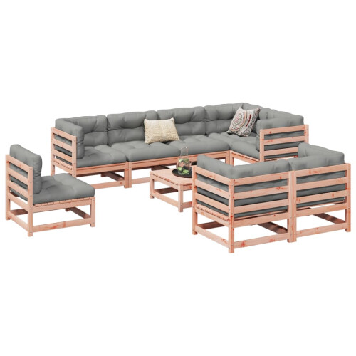 Berkfield 9 Piece Garden Sofa Set Solid Wood Douglas Fir