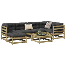 Berkfield 7 Piece Garden Sofa Set Impregnated Wood Pine